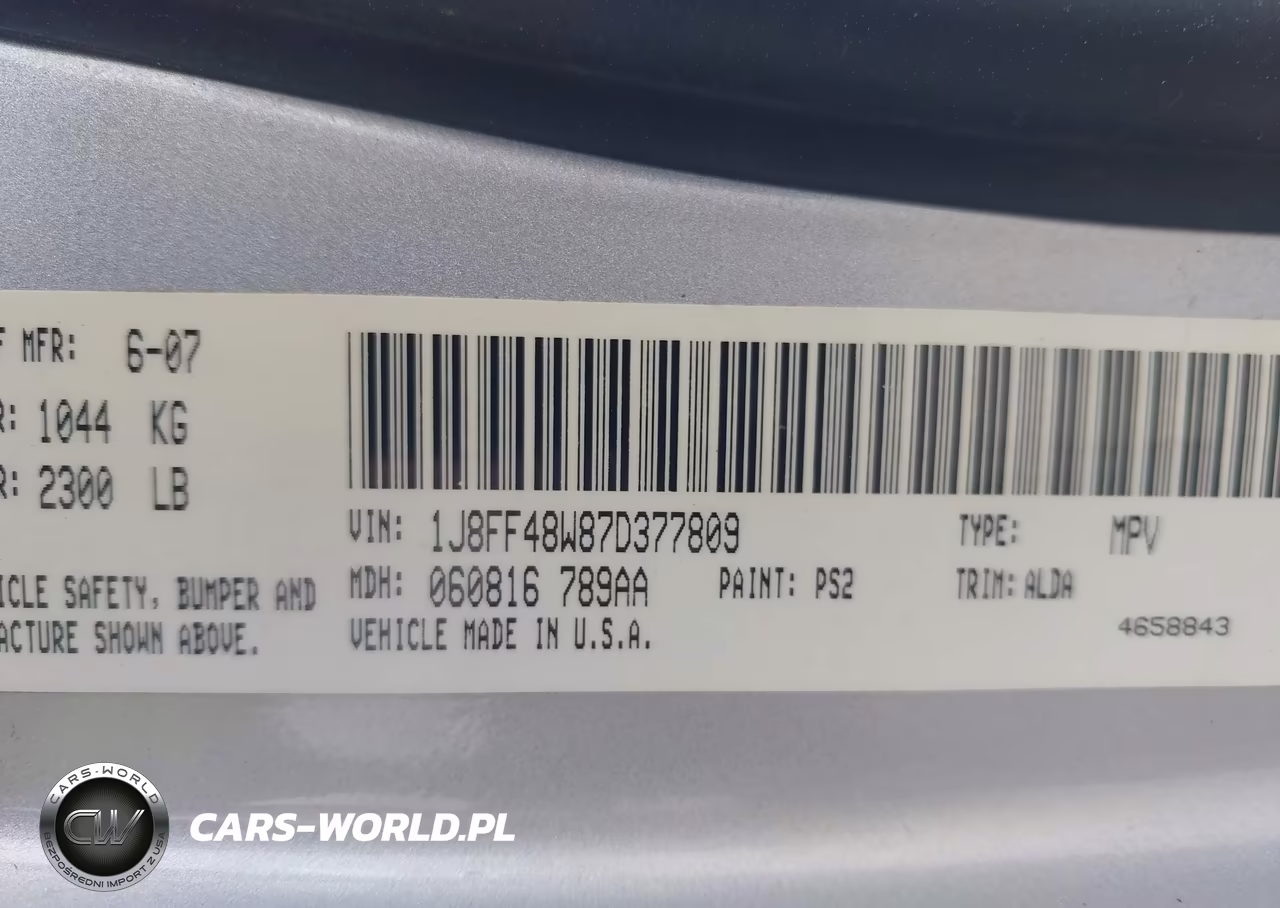 2007 Jeep Patriot Limited VIN:1J8FF48W87D377809 - 9