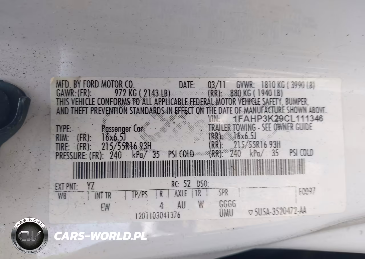 2012 Ford Focus Se VIN:1FAHP3K29CL111346 - 9