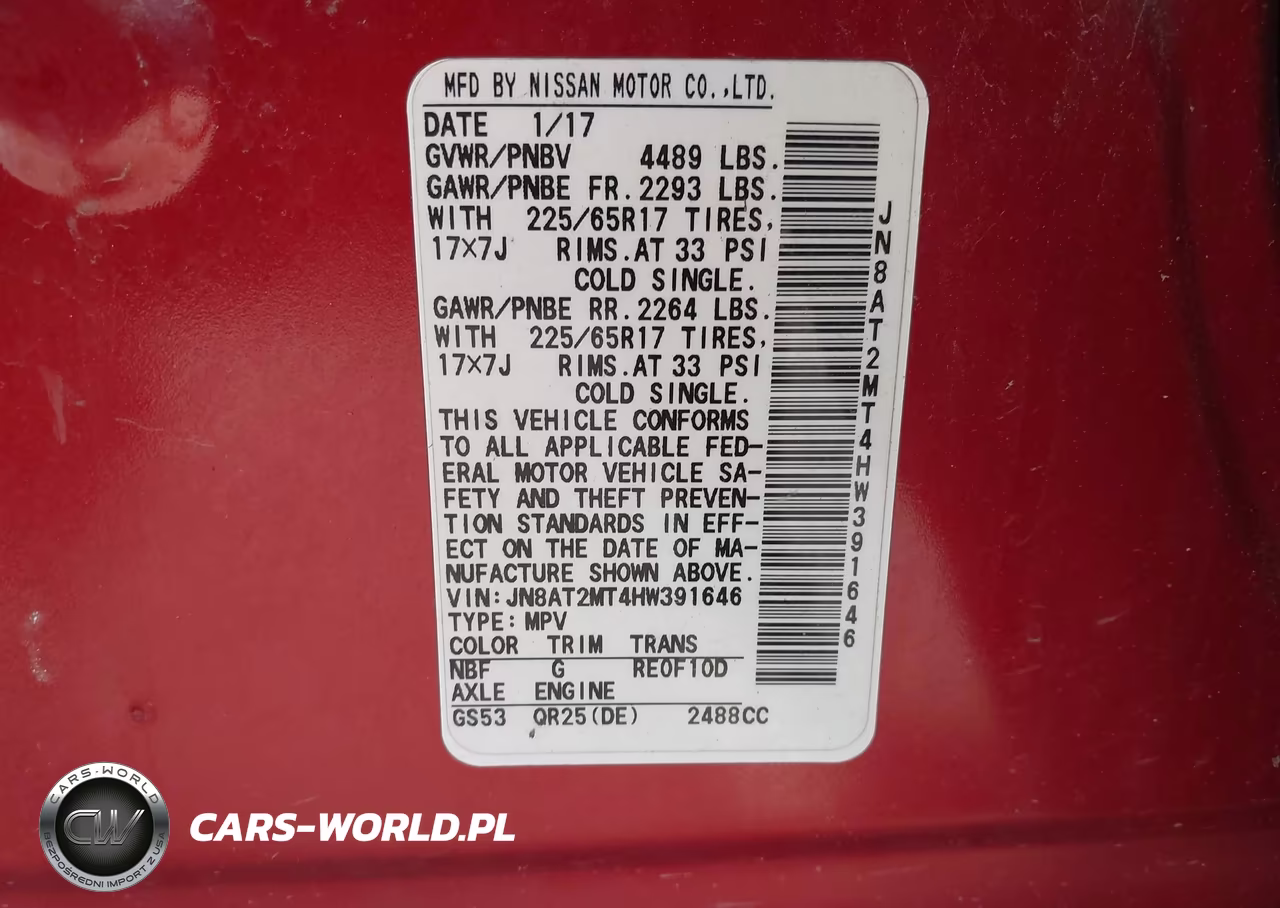 2017 Nissan Rogue S VIN:JN8AT2MT4HW391646 - 9