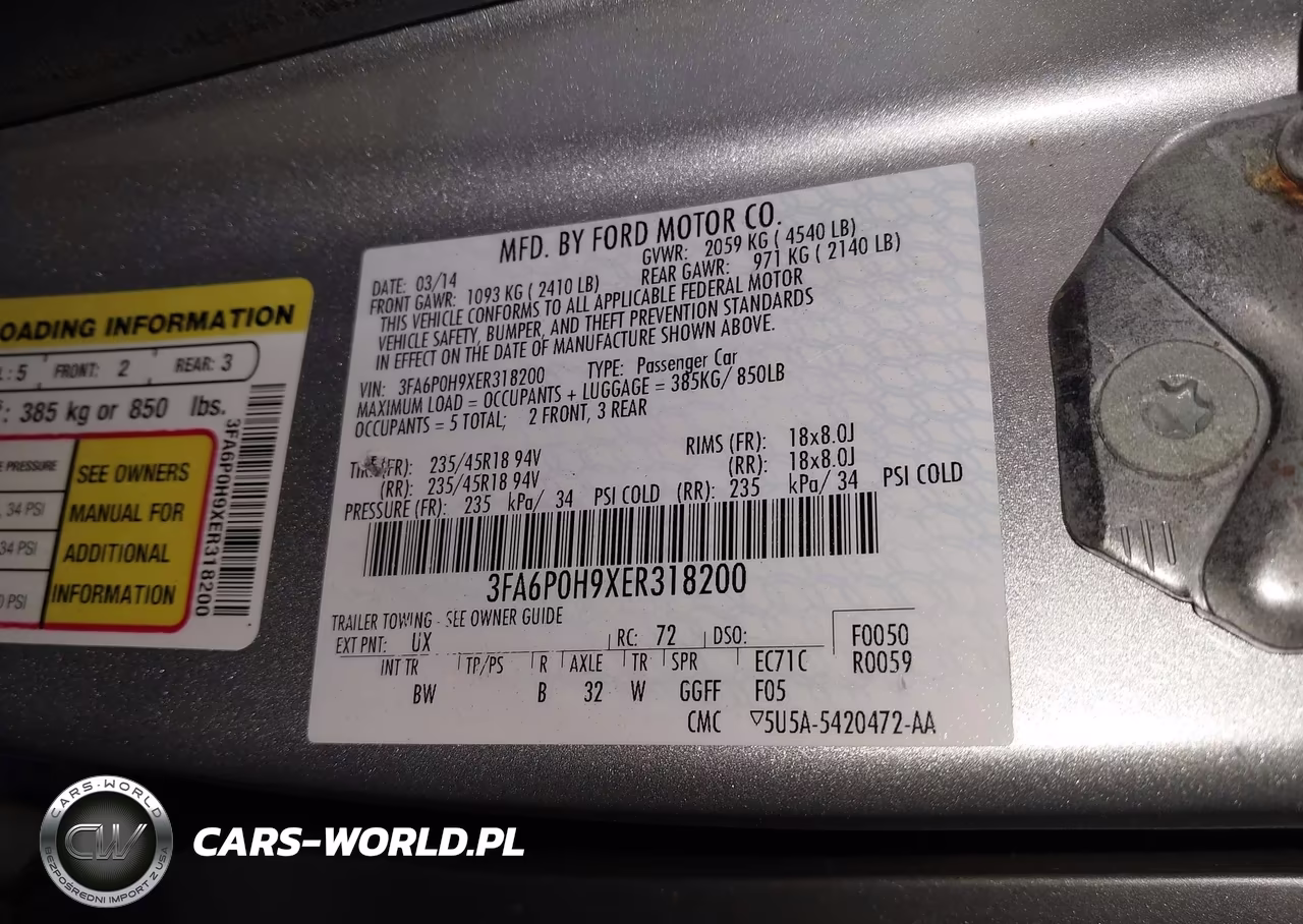 2014 Ford Fusion Se VIN:3FA6P0H9XER318200 - 9