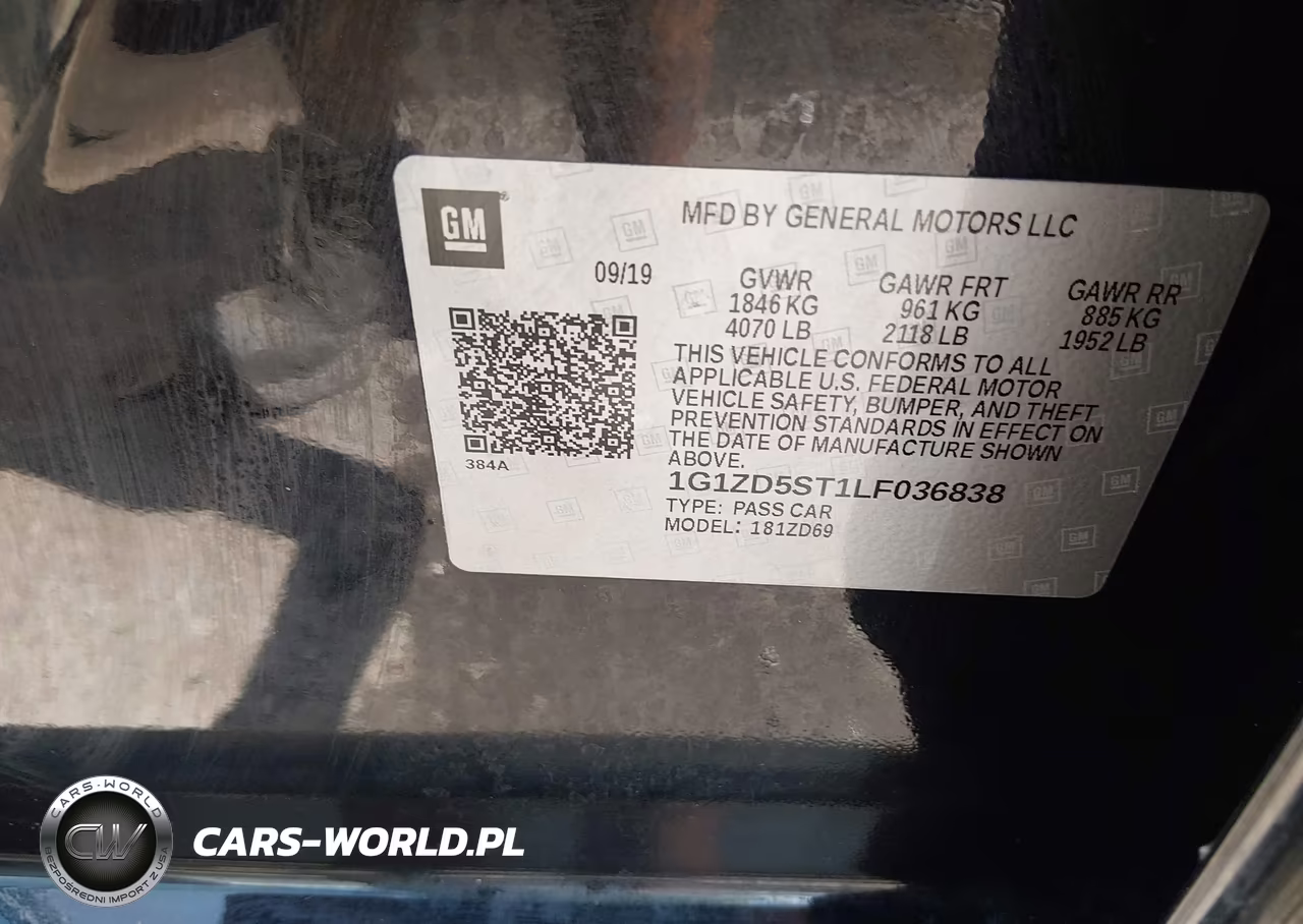 2020 Chevrolet Malibu Fwd Lt VIN:1G1ZD5ST1LF036838 - 9