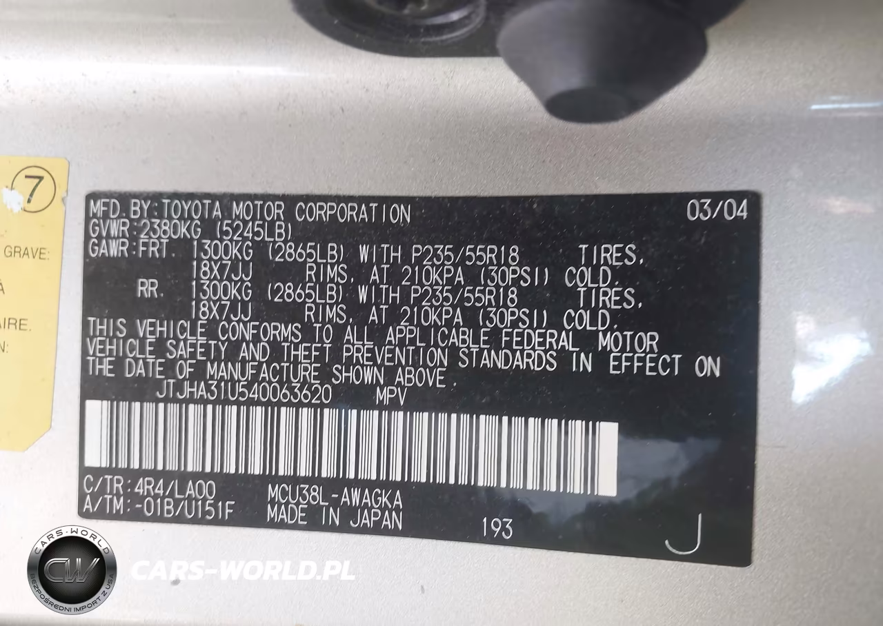 2004 Lexus Rx 330 VIN:JTJHA31U540063620 - 9
