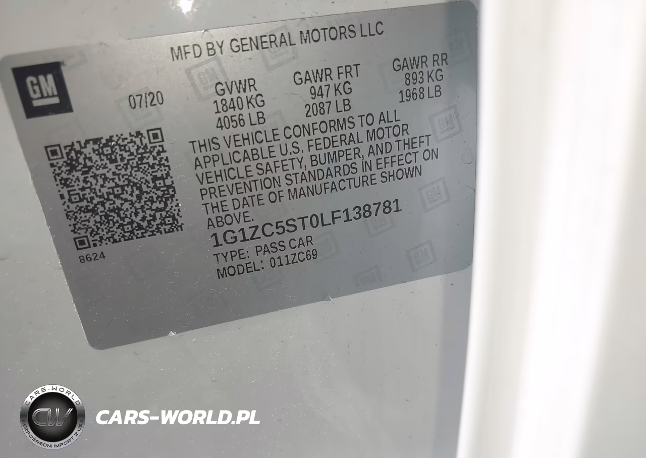2020 Chevrolet Malibu Fwd 1Fl VIN:1G1ZC5ST0LF138781 - 9