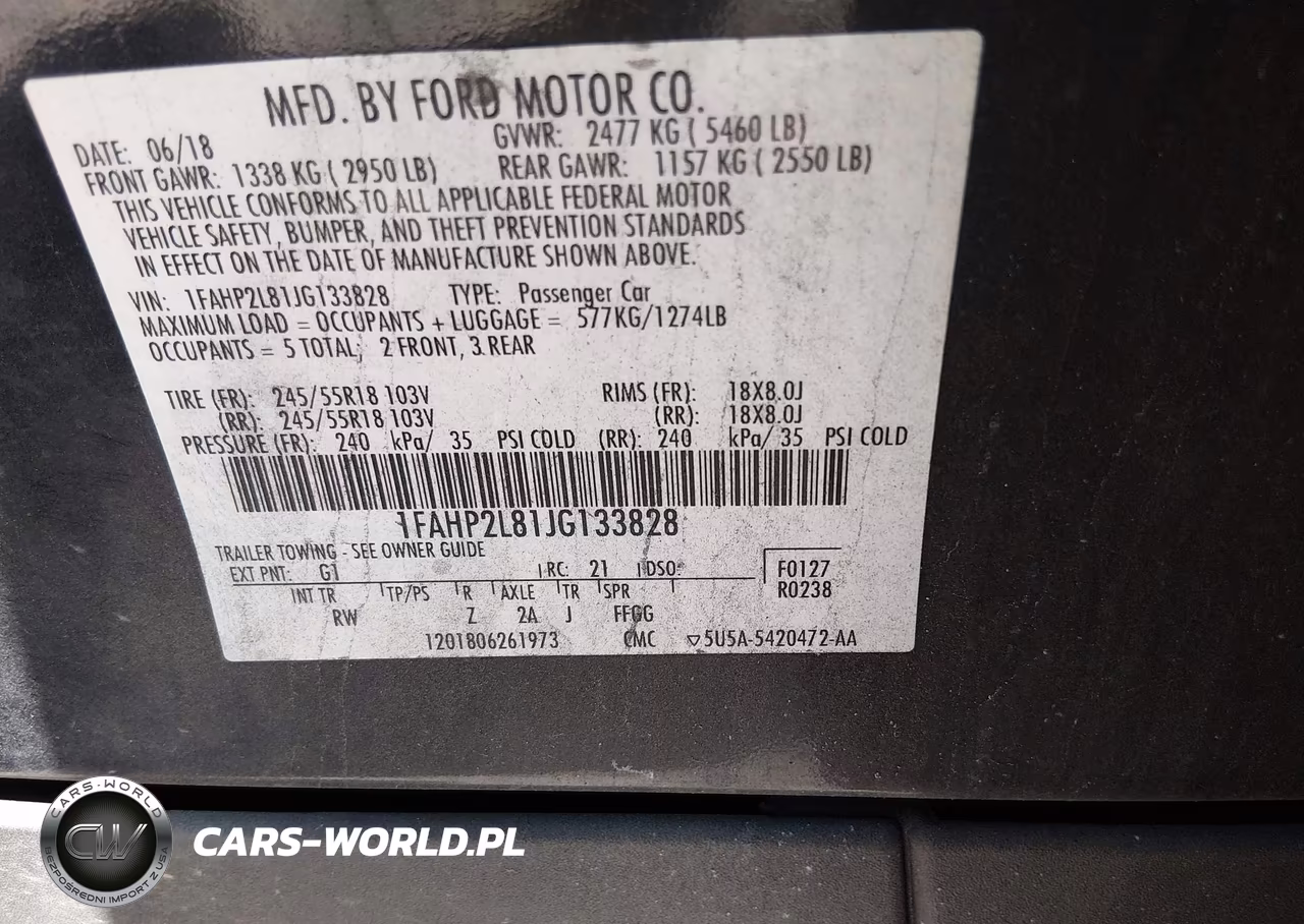 2018 Ford Police Interceptor VIN:1FAHP2L81JG133828 - 9