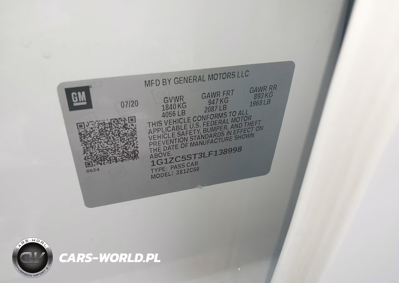 2020 Chevrolet Malibu Fwd 1Fl VIN:1G1ZC5ST3LF138998 - 9