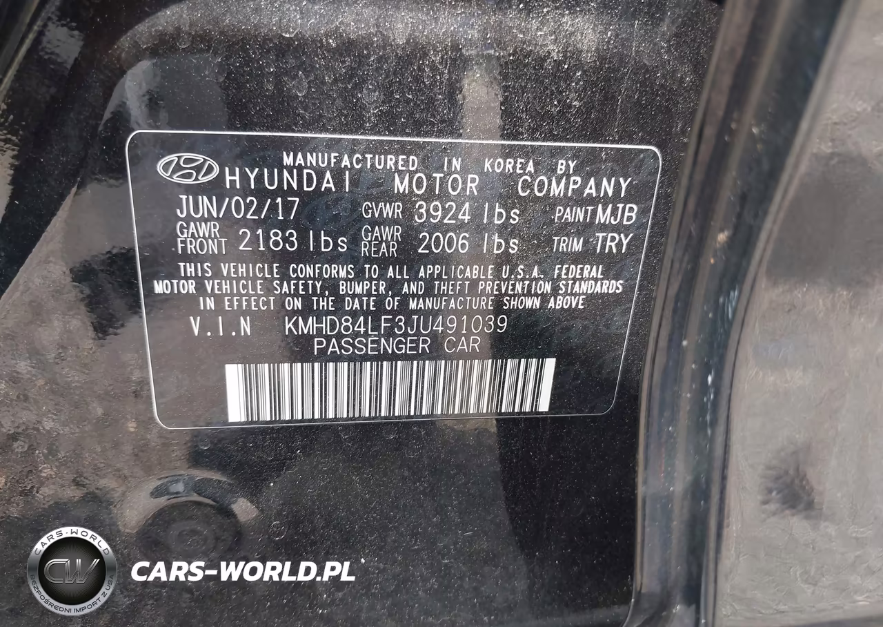 2018 Hyundai Elantra Sel VIN:KMHD84LF3JU491039 - 9
