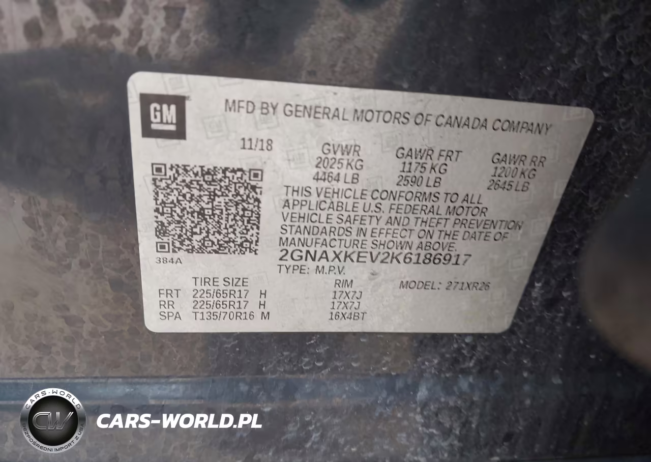 2019 Chevrolet Equinox Lt VIN:2GNAXKEV2K6186917 - 9