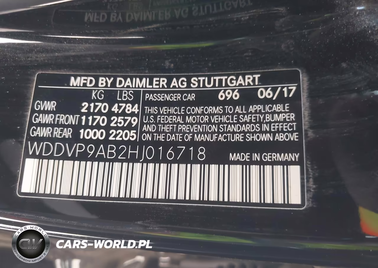 2017 Mercedes-Benz B 250E VIN:WDDVP9AB2HJ016718 - 9