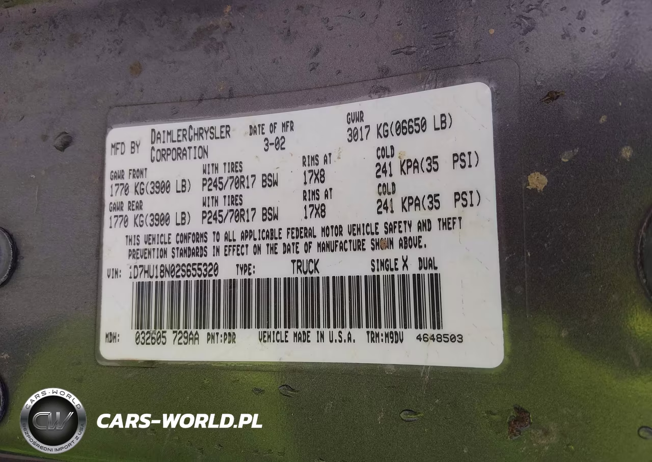 2002 Dodge Ram 1500 St VIN:1D7HU18N02S655320 - 9