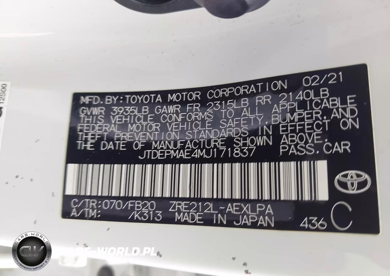 2021 Toyota Corolla Le VIN:JTDEPMAE4MJ171837 - 9