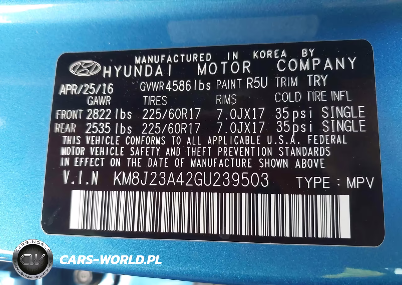 2016 Hyundai Tucson Se VIN:KM8J23A42GU239503 - 9