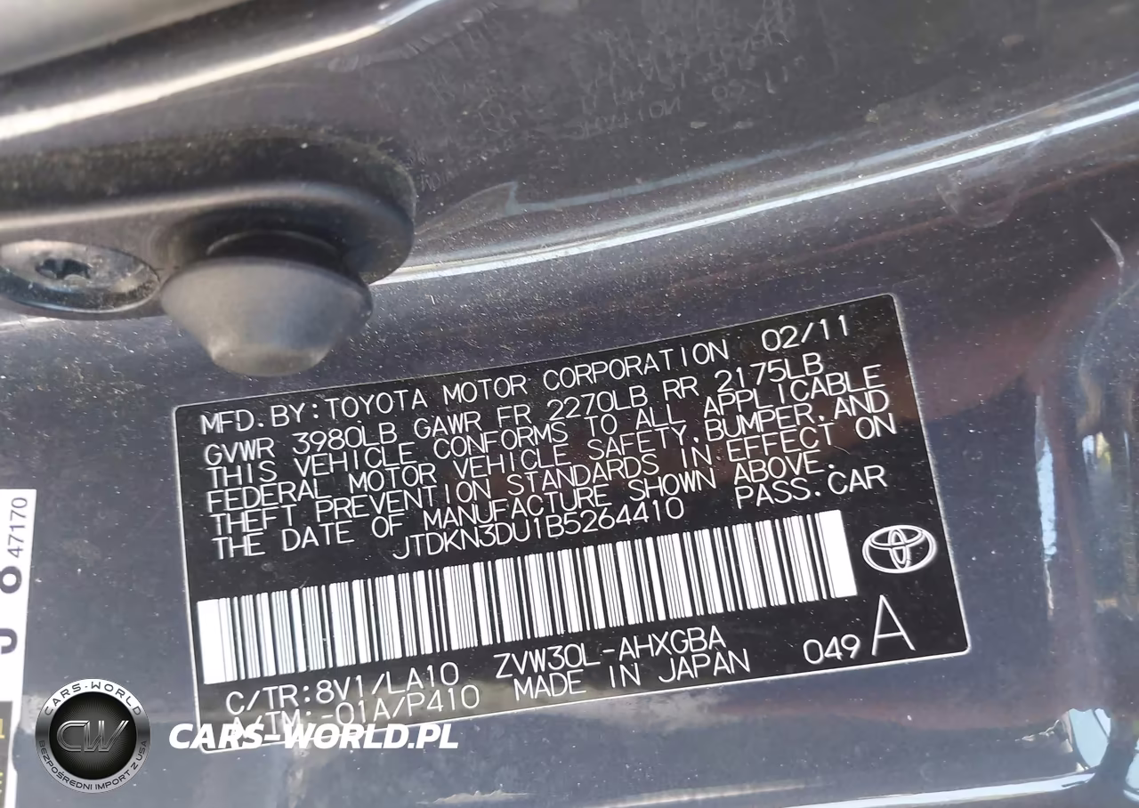 2011 Toyota Prius Four VIN:JTDKN3DU1B5264410 - 9