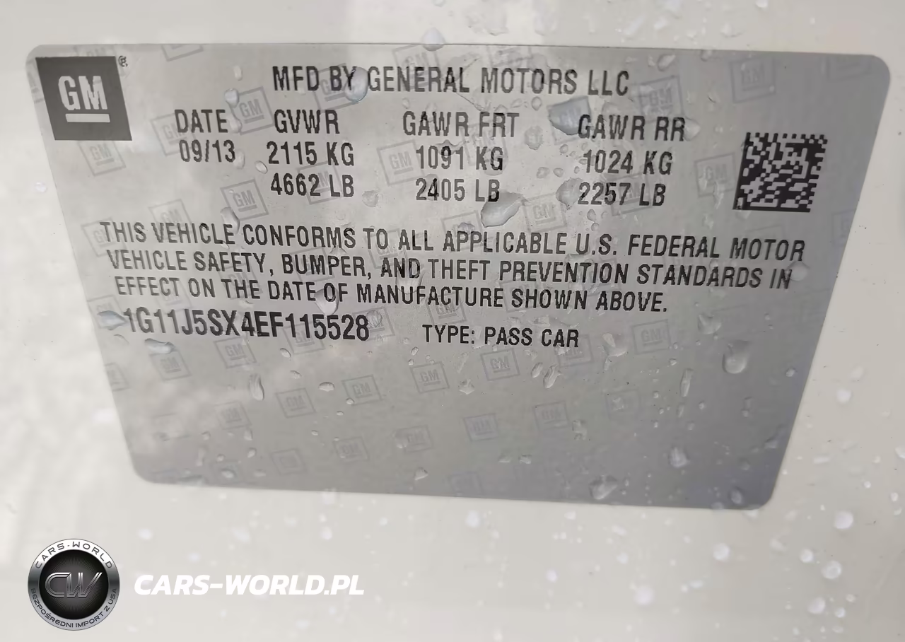 2014 Chevrolet Malibu 2Lz VIN:1G11J5SX4EF115528 - 9