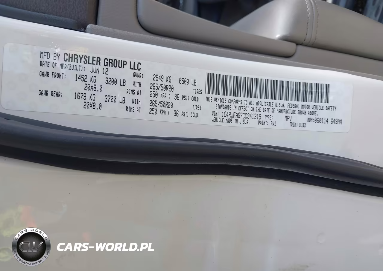 2012 Jeep Grand Cherokee Laredo VIN:1C4RJFAG7CC341319 - 9