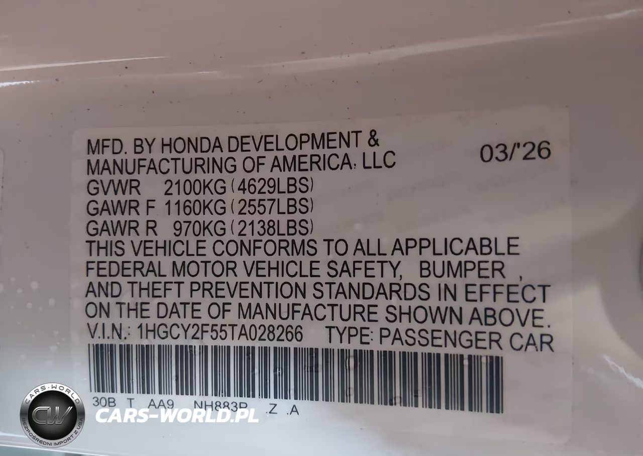 2026 Honda Accord Hybrid Sport VIN:1HGCY2F55TA028266 - 9
