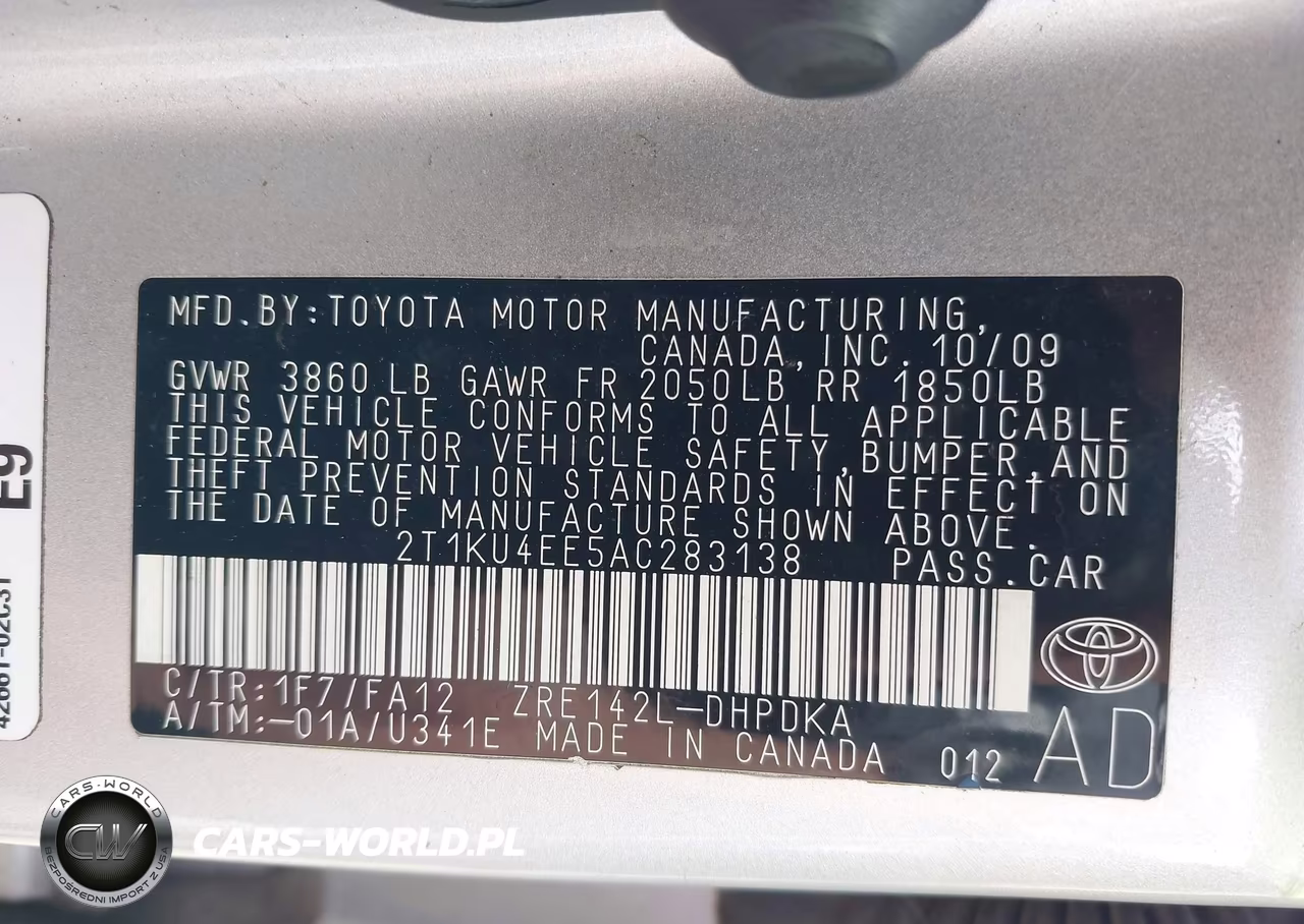 2010 Toyota Matrix VIN:2T1KU4EE5AC283138 - 9