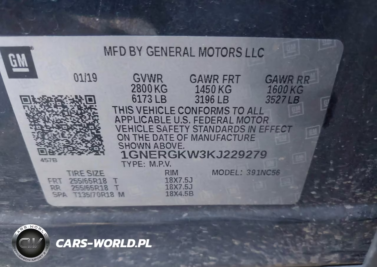 2019 Chevrolet Traverse 1Lt VIN:1GNERGKW3KJ229279 - 9