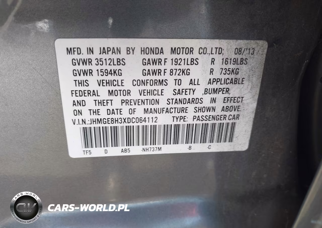 2013 Honda Fit VIN:JHMGE8H3XDC064112 - 9