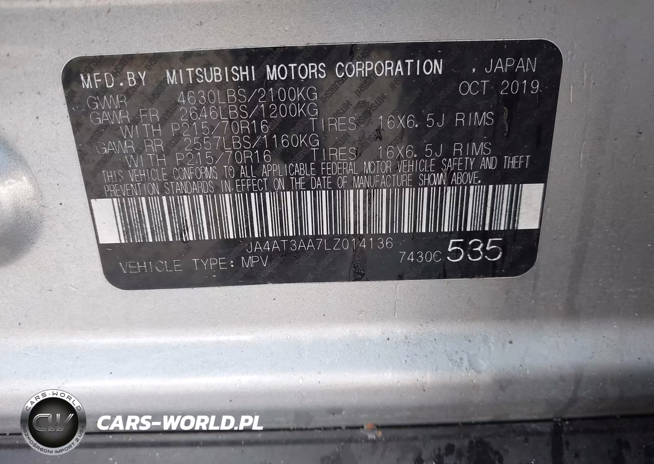 2020 Mitsubishi Eclipse Cross Es 1.5T Awc VIN:JA4AT3AA7LZ014136 - 9