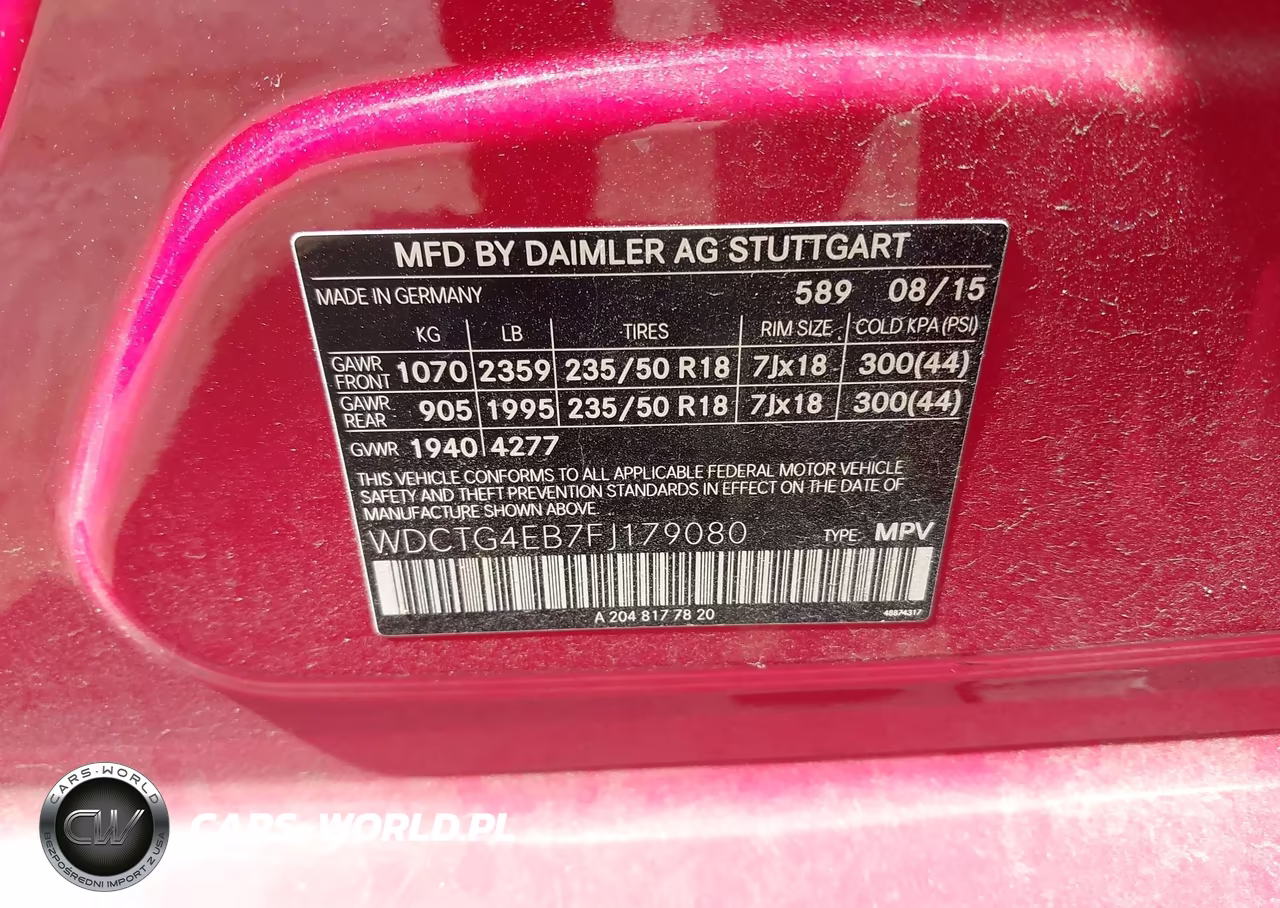 2015 Mercedes-Benz Gla 250 VIN:WDCTG4EB7FJ179080 - 9