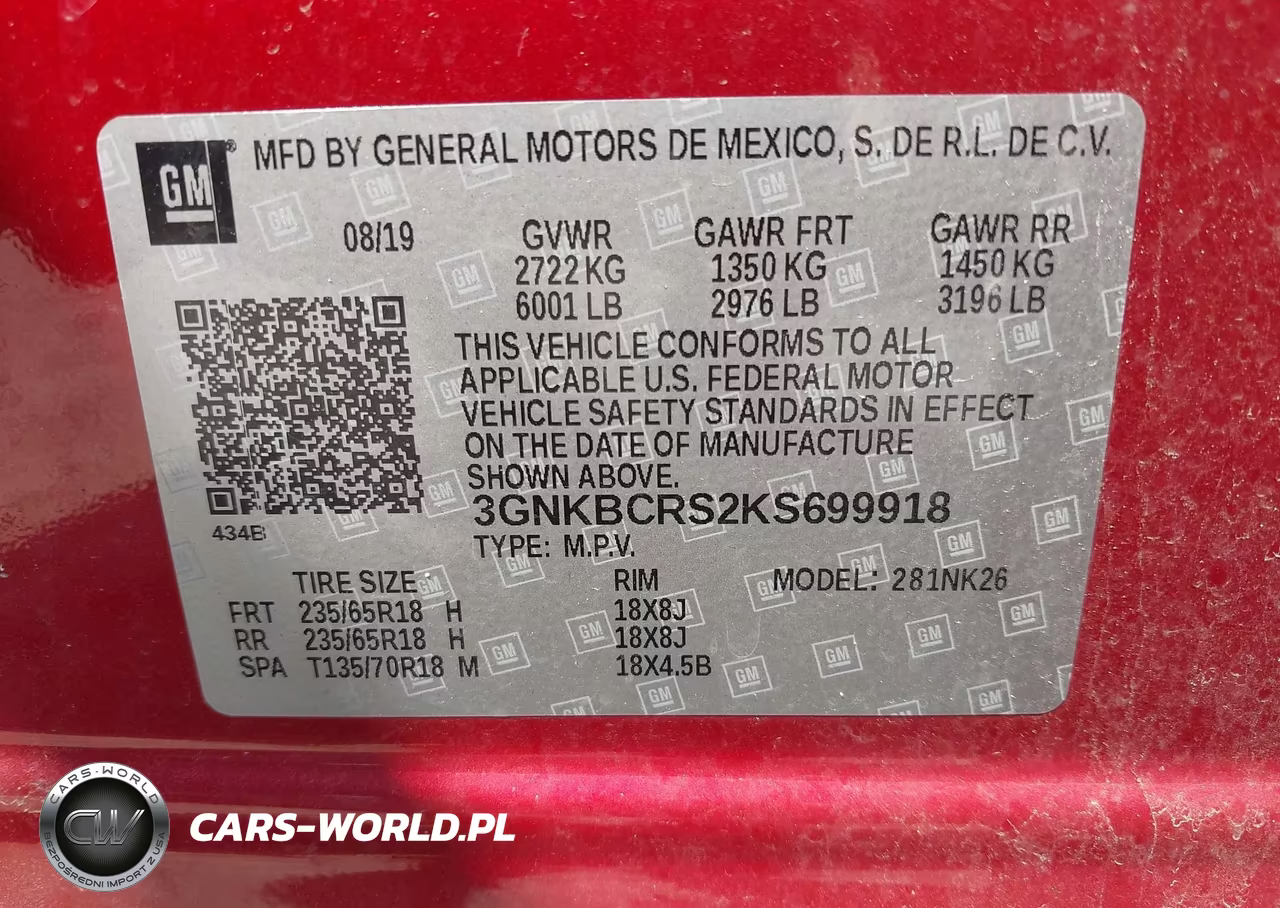 2019 Chevrolet Blazer VIN:3GNKBCRS2KS699918 - 9