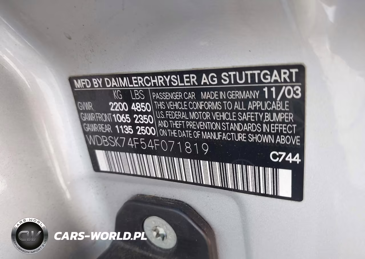 2004 Mercedes-Benz Sl 55 Amg VIN:WDBSK74F54F071819 - 9