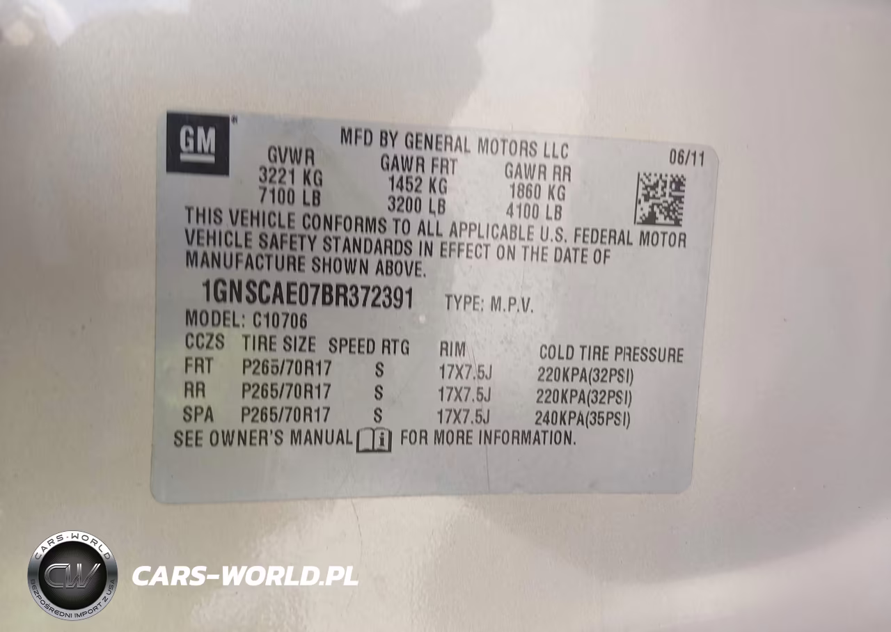 2011 Chevrolet Tahoe Ls VIN:1GNSCAE07BR372391 - 9