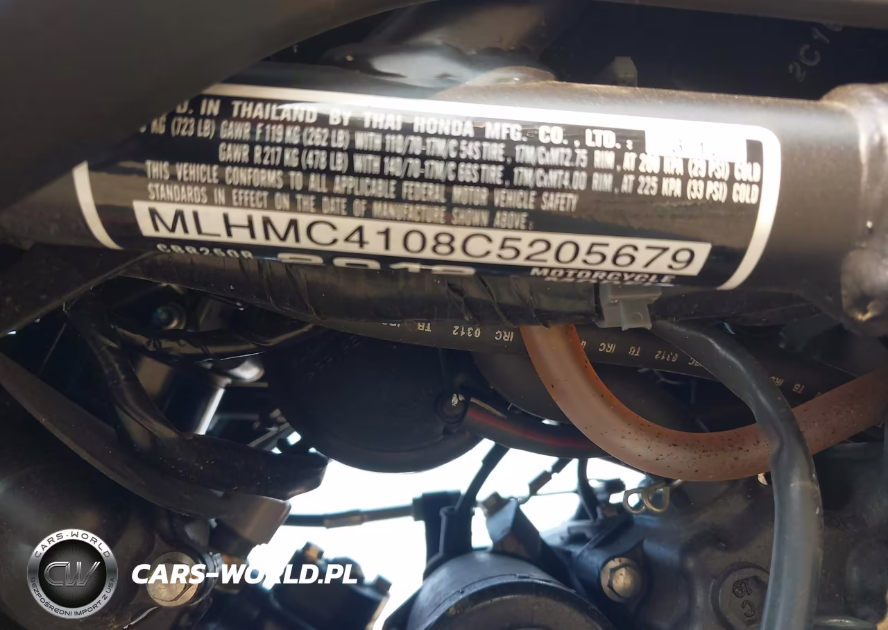 2012 Honda Cbr250 R VIN:MLHMC4108C5205679 - 10