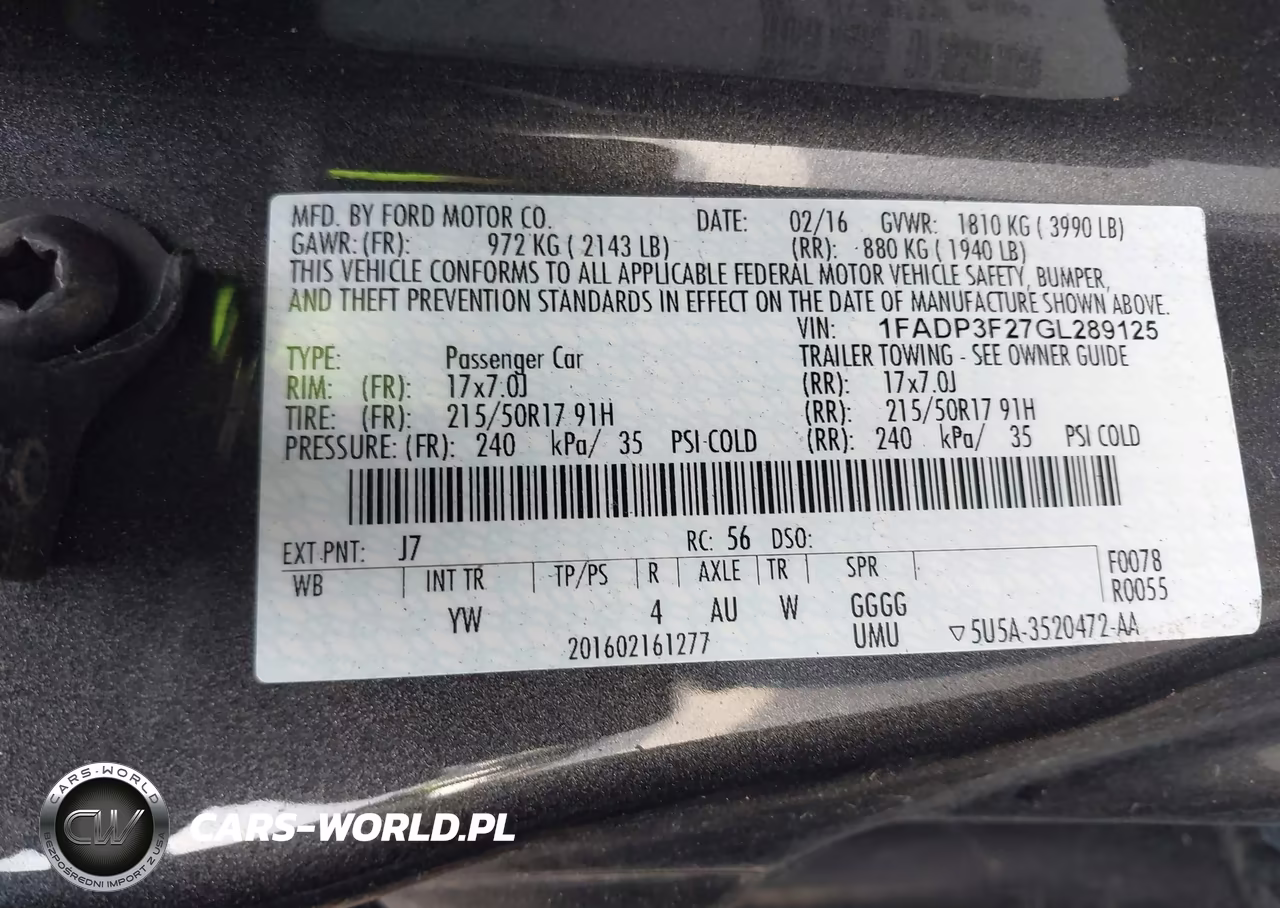 2016 Ford Focus Se VIN:1FADP3F27GL289125 - 9