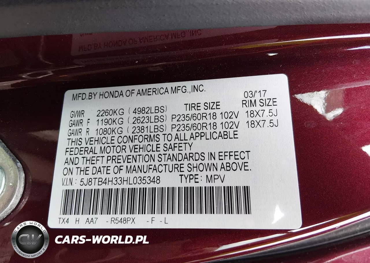 2017 Acura Rdx Acurawatch Plus Package VIN:5J8TB4H33HL035348 - 9
