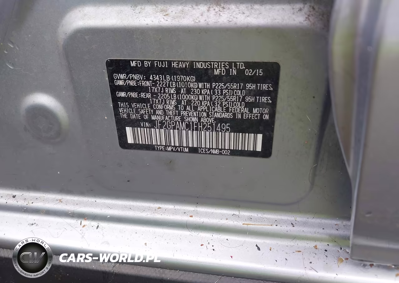2015 Subaru Xv Crosstrek 2.0I Limited VIN:JF2GPAMC1FH251495 - 9