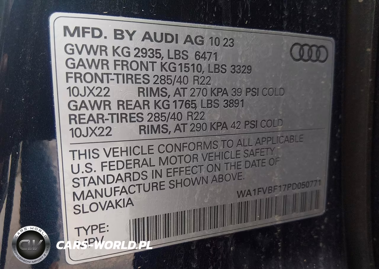 2023 Audi Q8 Prestige 55 Tfsi Quattro Tiptronic VIN:WA1FVBF17PD050771 - 9