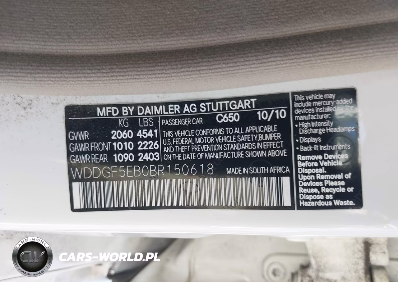 2011 Mercedes-Benz C 300 Luxury-Sport VIN:WDDGF5EB0BR150618 - 9