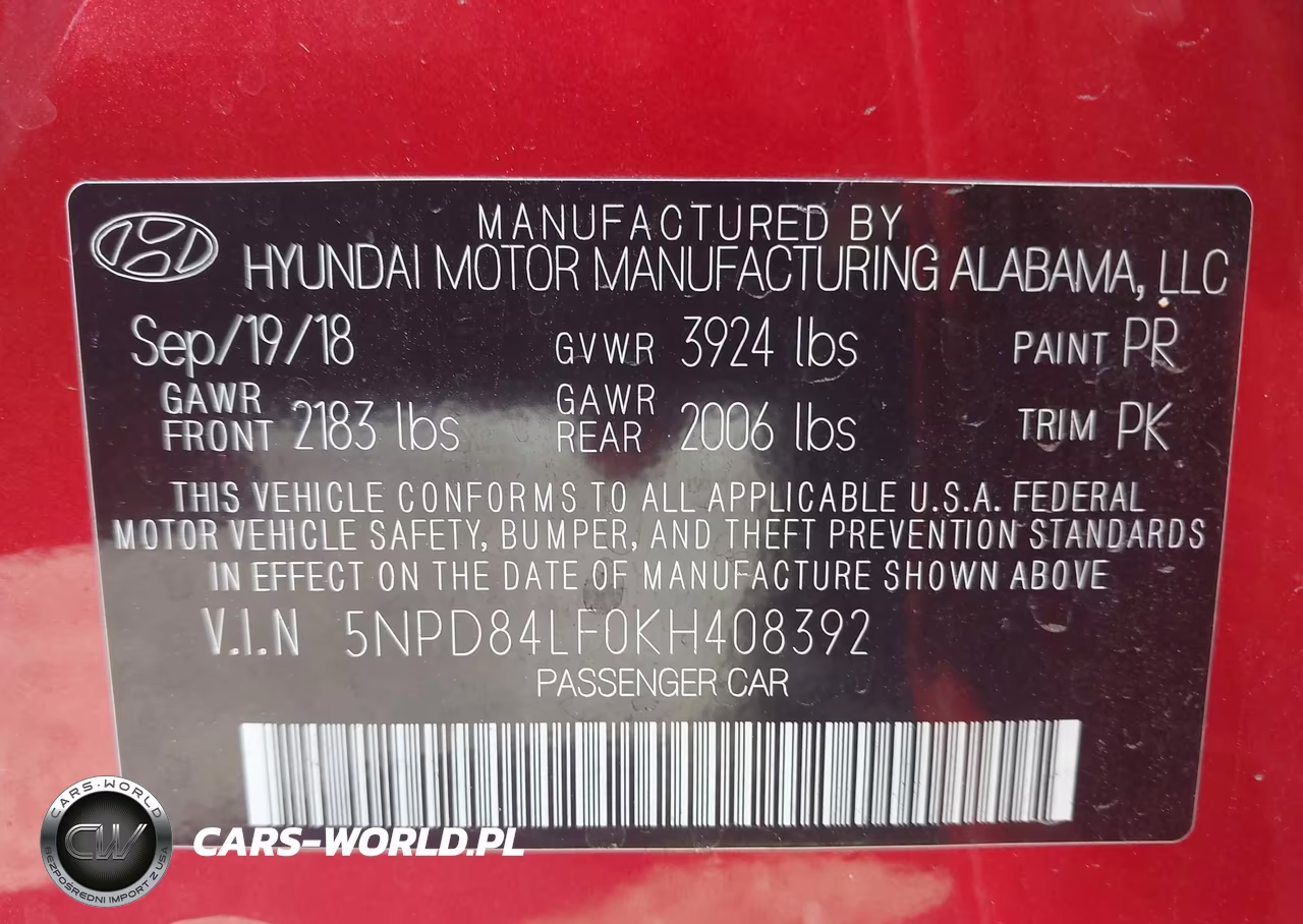 2019 Hyundai Elantra Sel VIN:5NPD84LF0KH408392 - 9