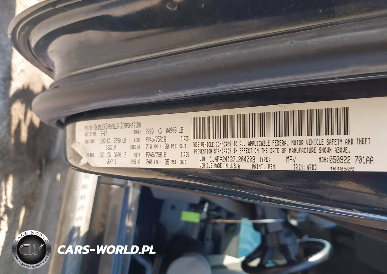 2007 Jeep Wrangler X VIN:1J4FA24137L204008 - 9
