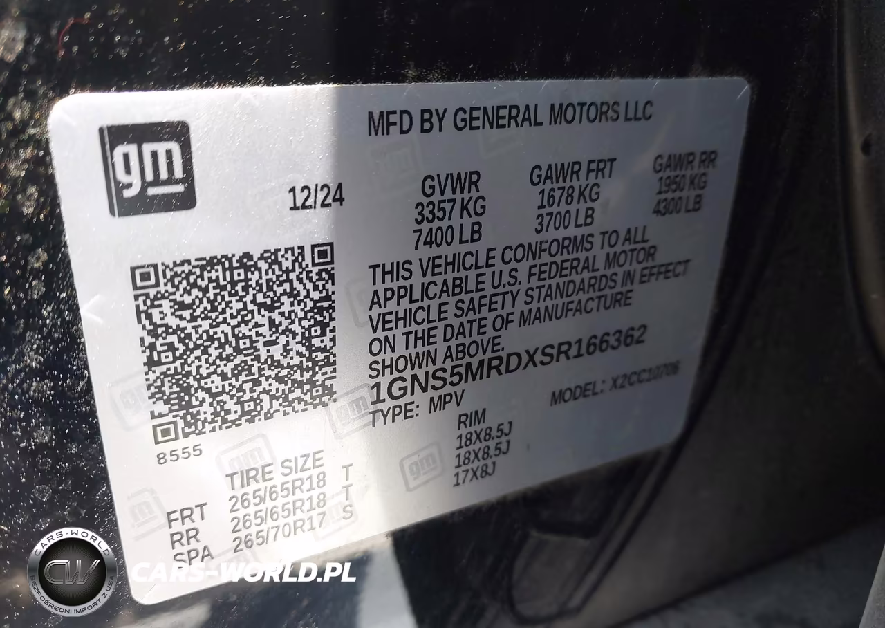 2025 Chevrolet Tahoe 2Wd Ls VIN:1GNS5MRDXSR166362 - 9