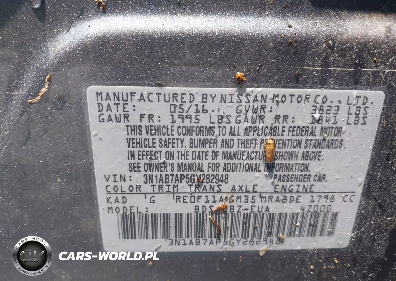 2016 Nissan Sentra S VIN:3N1AB7AP5GY282948 - 9