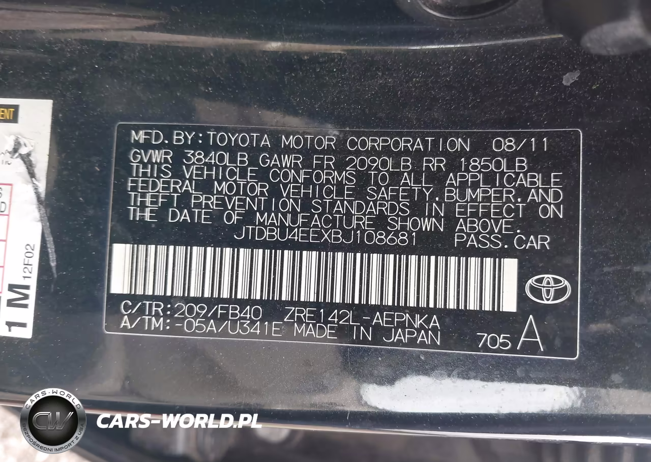 2011 Toyota Corolla Le VIN:JTDBU4EEXBJ108681 - 9