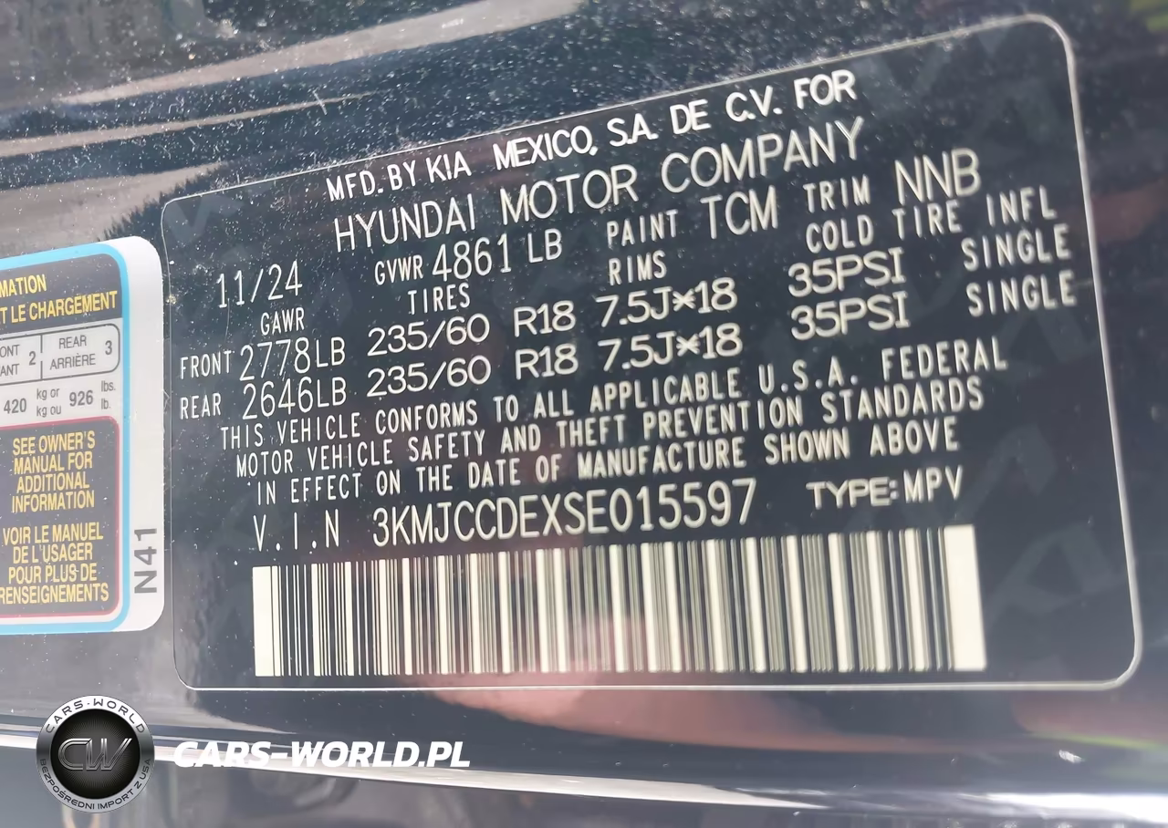 2025 Hyundai Tucson Sel Convenience VIN:3KMJCCDEXSE015597 - 9