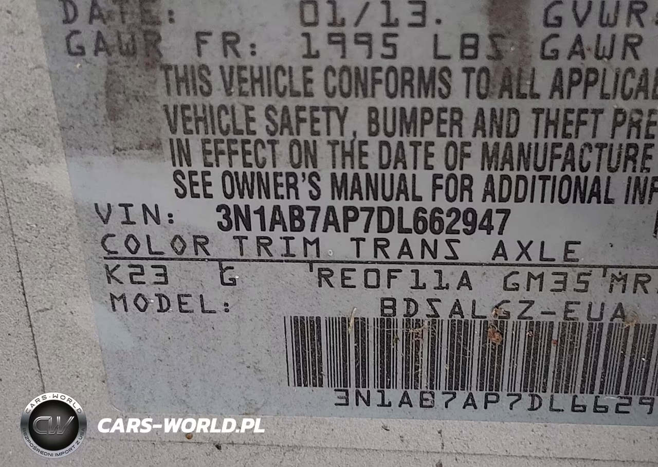 2013 Nissan Sentra Sl VIN:3N1AB7AP7DL662947 - 9