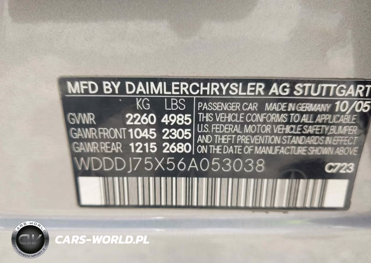 2006 Mercedes-Benz Cls 500 VIN:WDDDJ75X56A053038 - 9