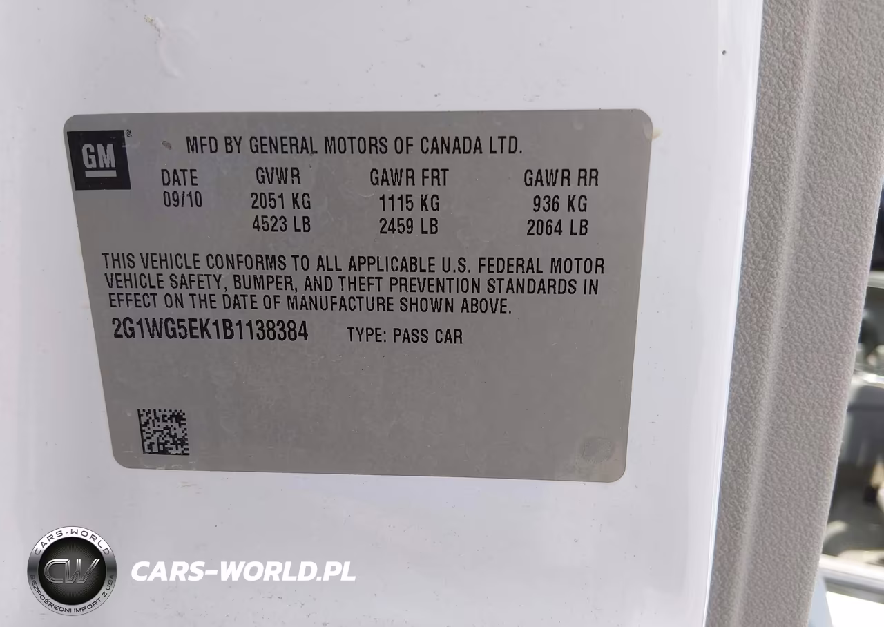 2011 Chevrolet Impala Lt VIN:2G1WG5EK1B1138384 - 9