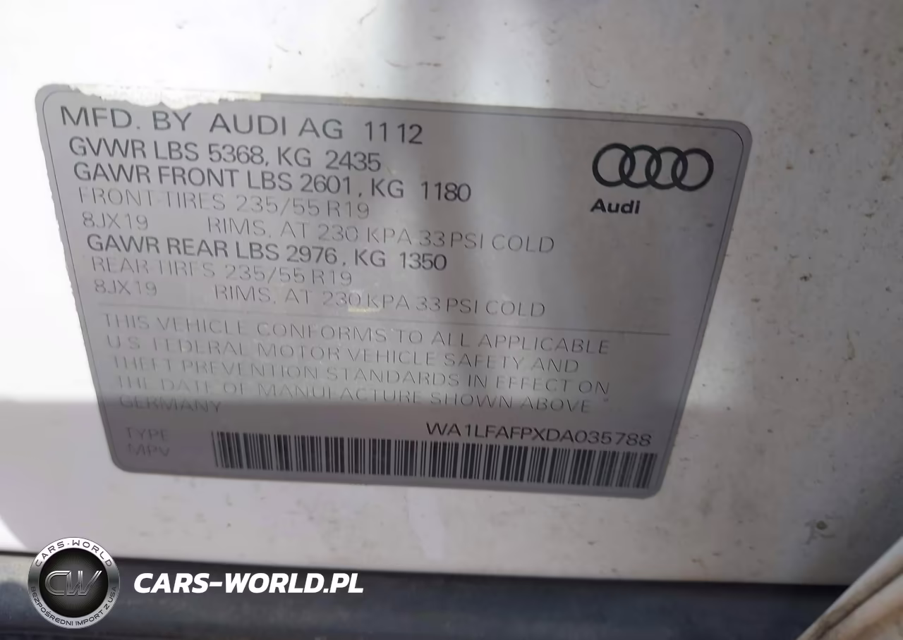 2013 Audi Q5 2.0T Premium VIN:WA1LFAFPXDA035788 - 9