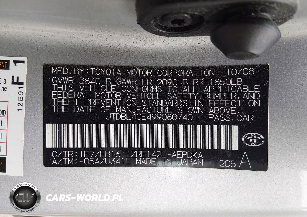 2009 Toyota Corolla Le VIN:JTDBL40E499080740 - 9