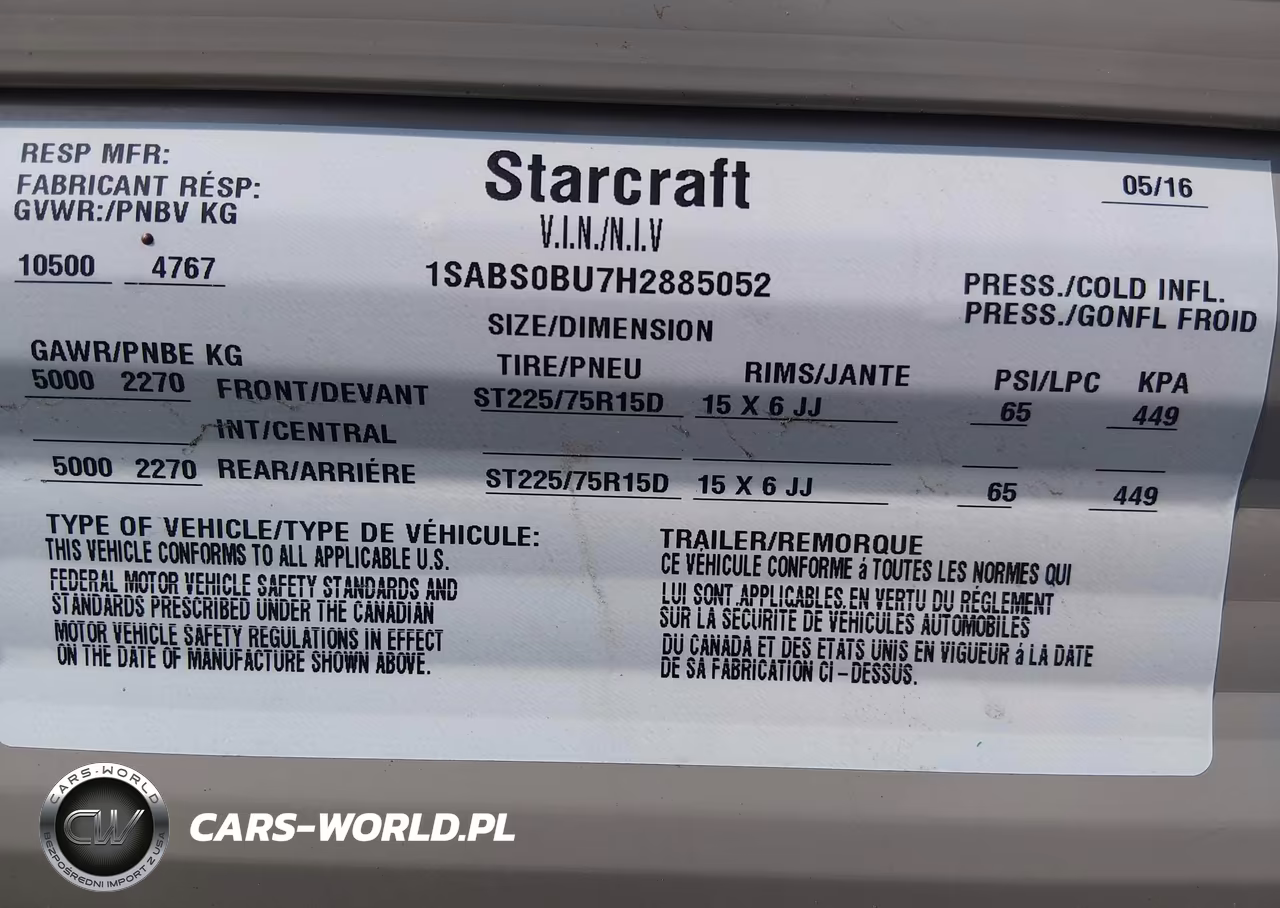 2017 Starcraft Other VIN:1SABS0BU7H2885052 - 9