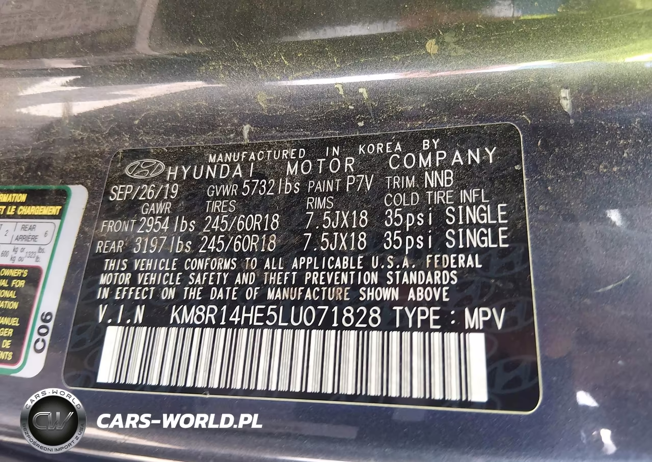 2020 Hyundai Palisade Se VIN:KM8R14HE5LU071828 - 9