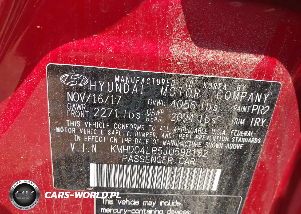 2018 Hyundai Elantra Sport VIN:KMHD04LB5JU598162 - 9