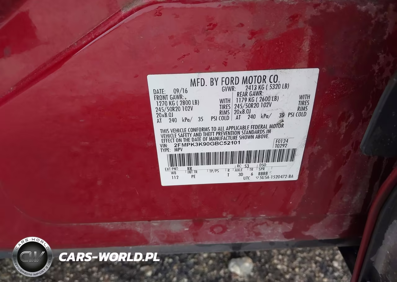 2016 Ford Edge Titanium VIN:2FMPK3K90GBC52101 - 8