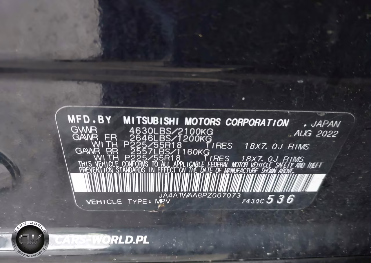 2023 Mitsubishi Eclipse Cross Se S-Awc-Sel S-Awc VIN:JA4ATWAA8PZ007073 - 9