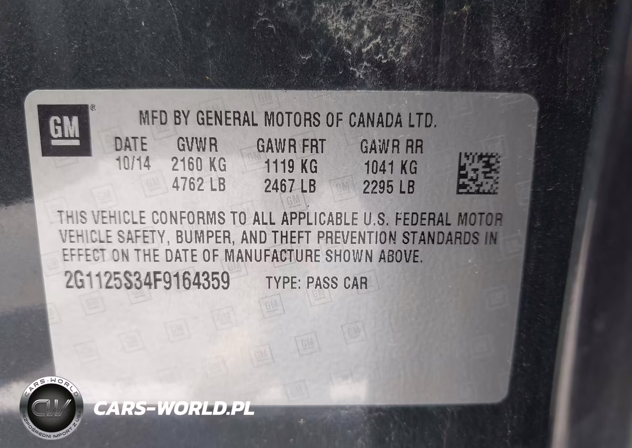 2015 Chevrolet Impala 2Lt VIN:2G1125S34F9164359 - 9